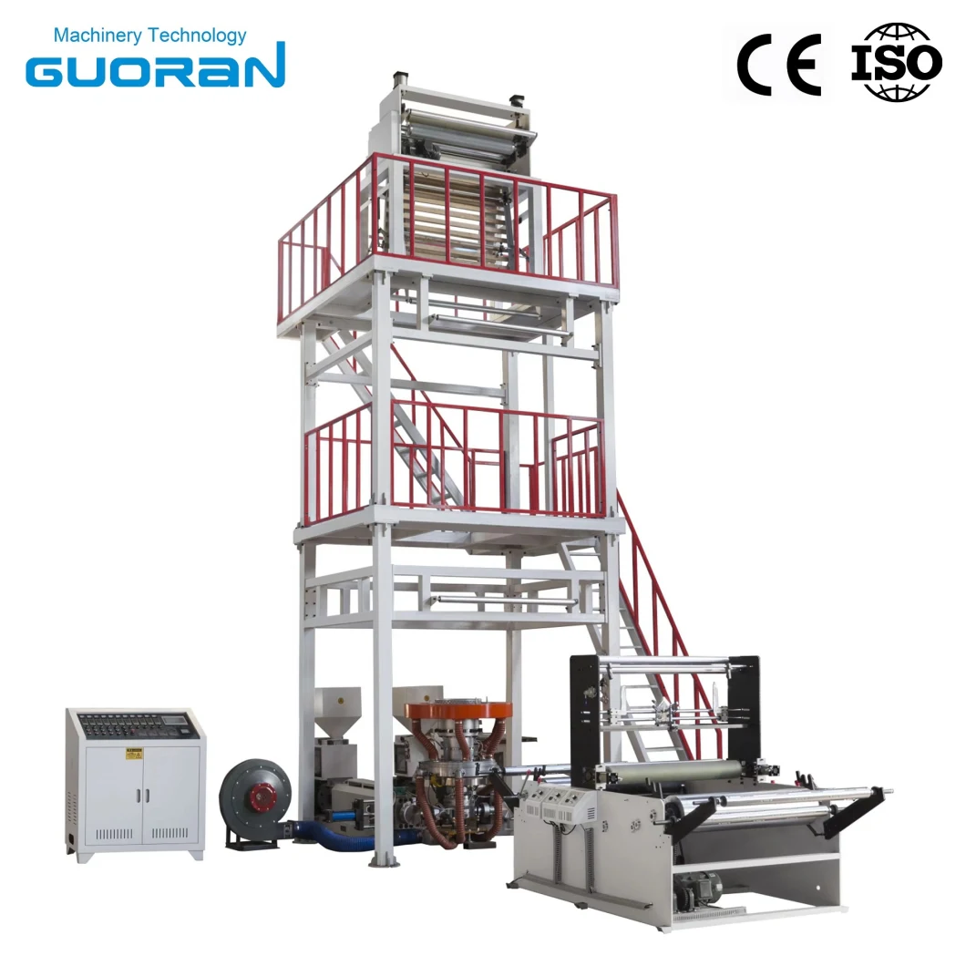 Auto High Speed HDPE LDPE LLDPE PE Single Layer Two Three Layer Multilayer Layer Rotary ABA Plastic Film Blowing Extruder Film Extrusion Blown Machine Price